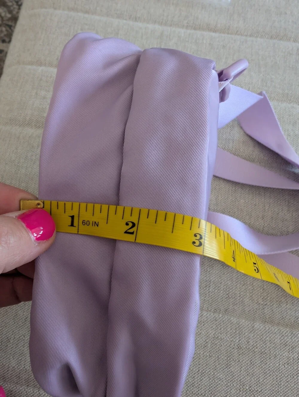 Lavender Sling Bag with Gold B Initial Accent NWT Girls Gift